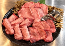 銀座 焼肉伊達のタン・上タン・特上タン3種類の盛り合わせイメージ